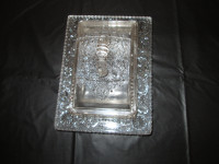 CRYSTAL BUTTER DISH W/ LID