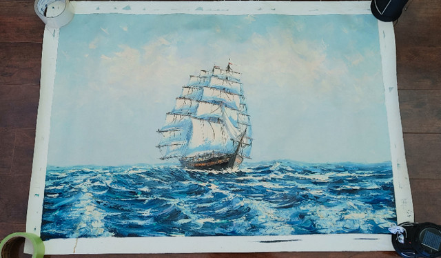 Gallion Ship Oil Painting in Arts & Collectibles in Abbotsford