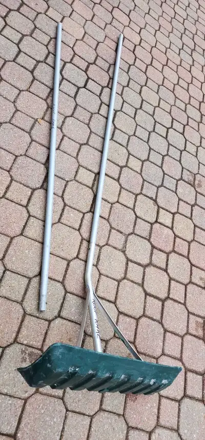 Roof snow rake shovel. , View more