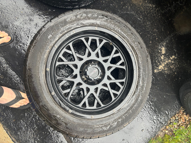 4 x Vision 20” Rims w/ Tires - P275 55 R20 (1LS rating) in Tires & Rims in Kawartha Lakes