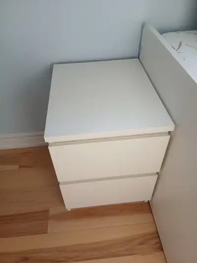 IKEA white MALM Chest of 2 drawers, View more