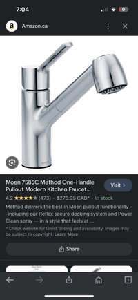 Moen method kitchen faucet 