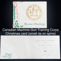 Canadian MG Training Corps Christmas Card (Shipping Available)