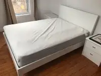 Base de lit double blanche Ikea