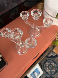 Glass candle holders 
