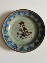 Rare Royal Doulton Titanian Terrier plate by Cecil Aldin