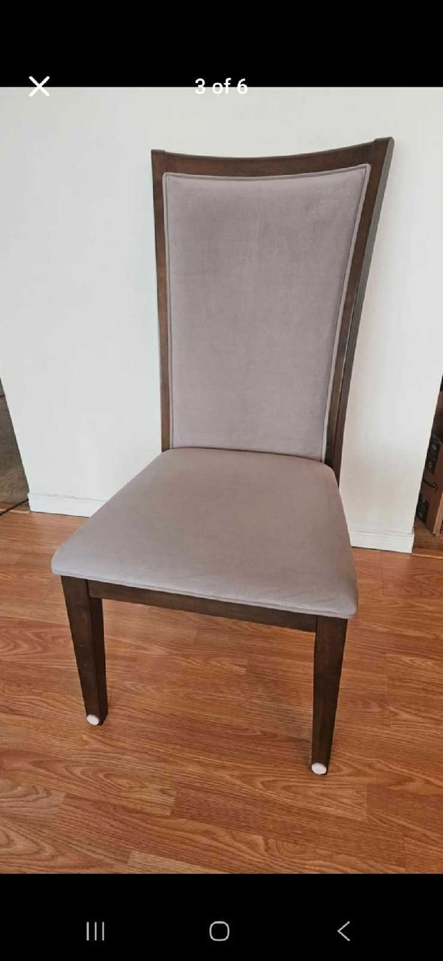 Solid Wood Dining Table with 6 Chairs set in Dining Tables & Sets in Guelph - Image 2