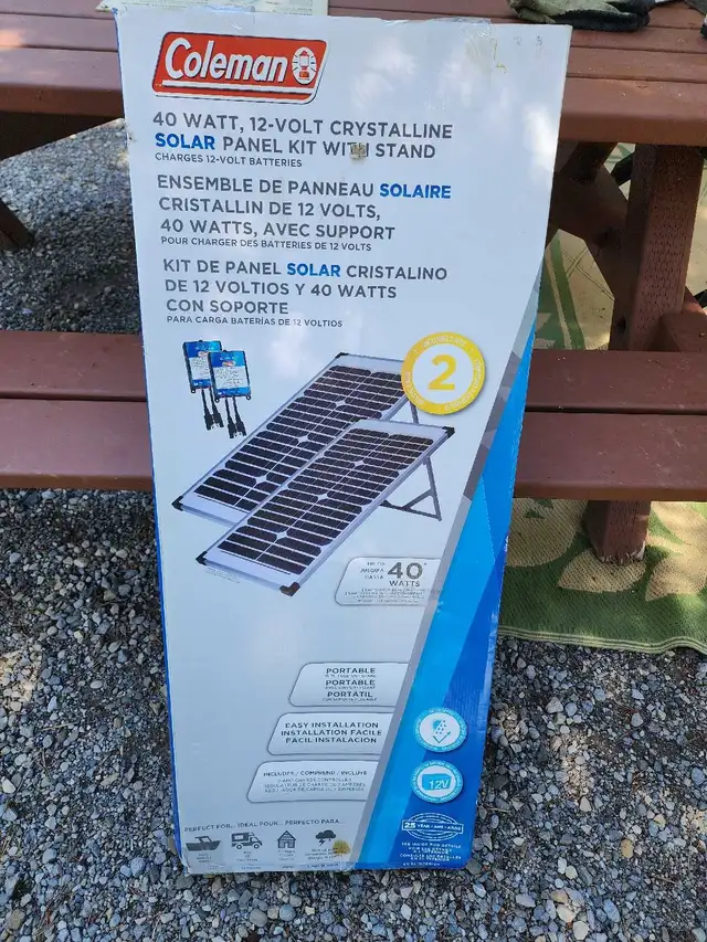 Two 40 Watt Solar Panels, 12v With Controllers