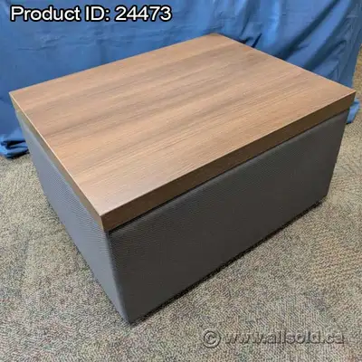 Artopex Downtown Grey Soft Lounge Square Table w/ Chestnut Top, View more