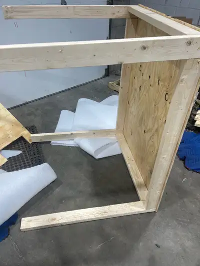 I built this all myself with two by fours and plywood