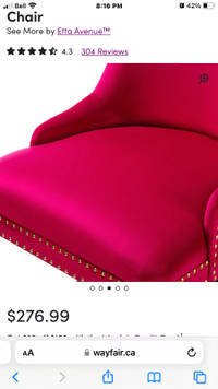 Pink Fuscia desk chair brand new - 120