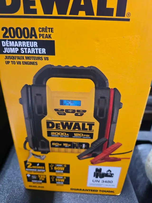 DEWALT 2000A Lithium Jump Starter with Air Compressor | Power Tools ...