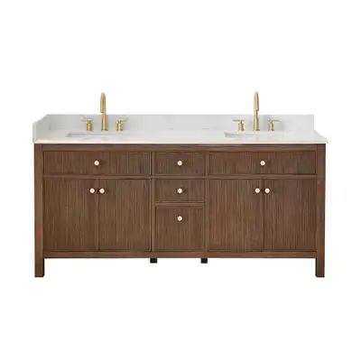 BRAND NEW 72"W X 22"D Double Vanity, Fluted Texture, View more