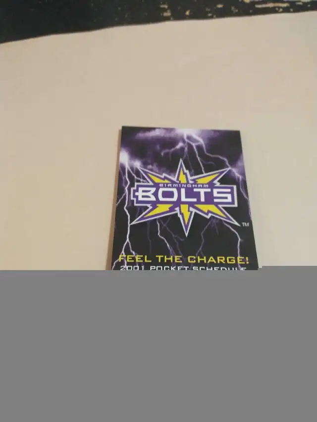 2001  XFL Birmingham Bolts pocket schedule defunct team in Arts & Collectibles in City of Toronto - Image 2