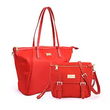 WOFS Lucky Tote Bag & Lucky Buckle Messenger Bag (Red), View more