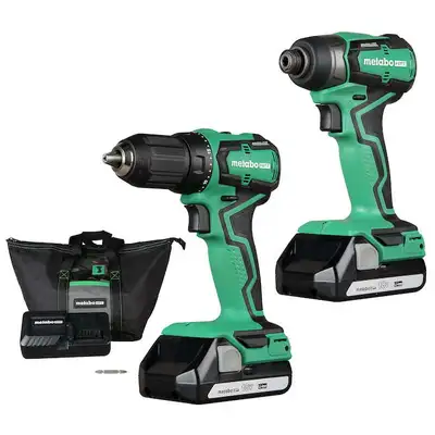 Metabo HPT 18V Cordless Impact Driver and Drill Kit with Battery, View more