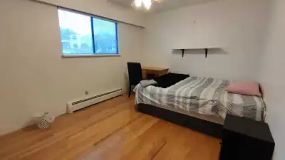 Upper floor bedroom furnished with queen size bed and study desk, is available from today to May 20t...