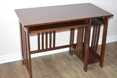 Solid Wood Folding Computer Desk, & Desk Lamp, View more