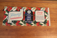Vintage Unused Label - Raspberries