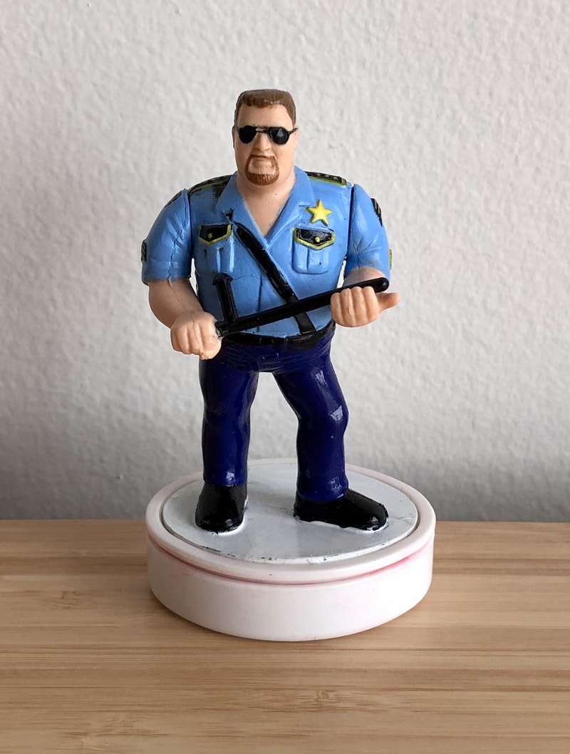 Rare Vintage 1990 WWF WWE Big Boss Man Collectible Rubber Stamp Arts