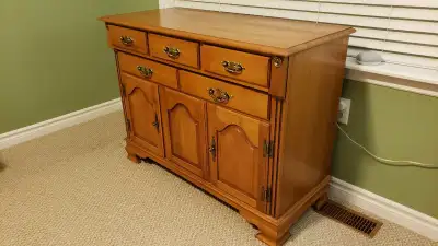 Wood Hutch and Dining Table, View more