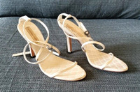 ! New ! - BCBGMaxAzria Strappy Sandals (Metallic, Leather), 7.5