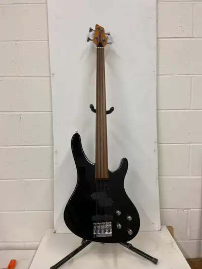 Washburn XB-200FL/BK Fretless Bass Guitar, View more
