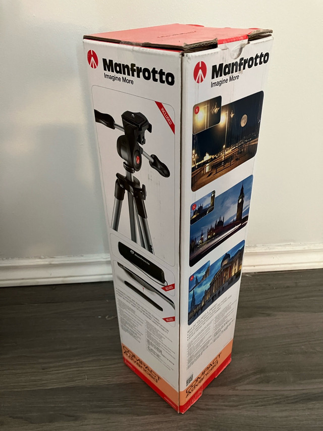 Manfrotto Tripod - New in Box in Cameras & Camcorders in Sarnia