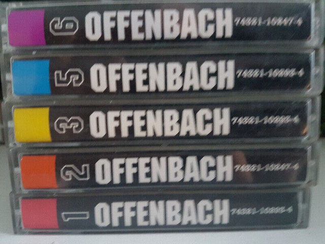 Offenbach :1- 2-3--5-6 Cassettes BMG, 1992) K7 dans CD, DVD et Blu-ray  à Saint-Hyacinthe
