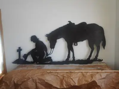 PRAYING COWBOY WITH HORSE **SPECIAL PRICE**, View more