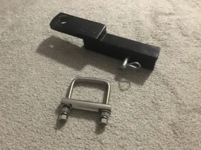 STAINLESS STEEL ANTI RATTLE HITCH CLAMP WITH 2" BALL MOUNT AND HITCH PIN. Includes Free Box Of 125 D...