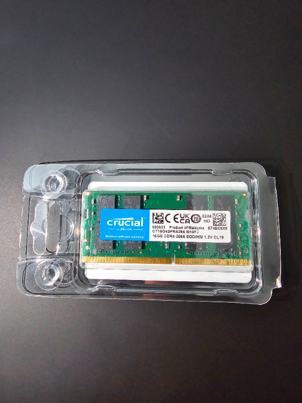 CRUCIAL 16GB DDR4 2666 PC4-21300 Laptop dans Autre  à Laval/Rive Nord - Image 2