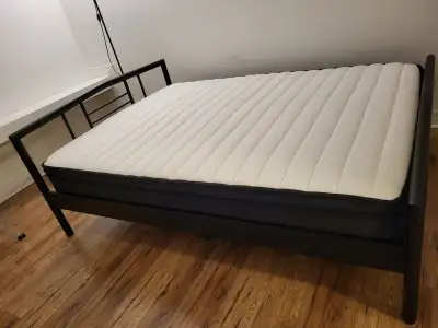 Bedframe and new mattress, View more