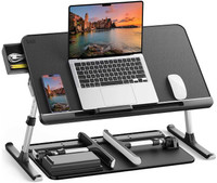  Laptop Bed Tray Desk, Portable Table Stand with Storage Drawer.