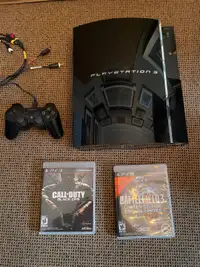 PS3 plus COD and Battlefield 3 and cables - Mint