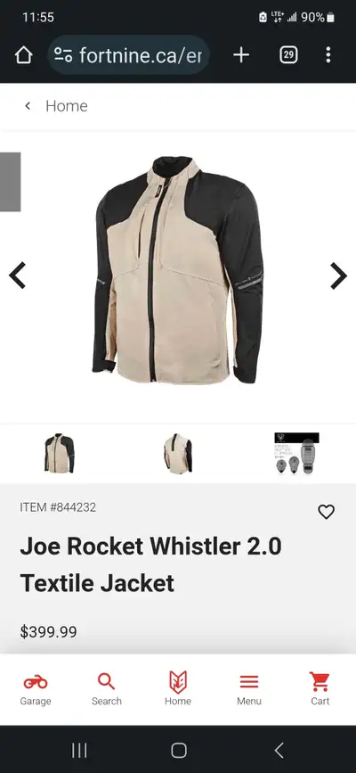 Size xl Has never been used. It comes with linner and all padding I bought it from Fortnine.ca and w...