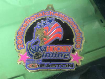 has some blemishes/age not all that bad fair sized