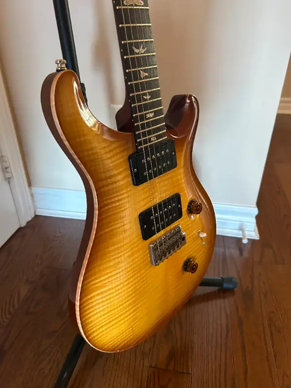 2013 PRS Custom 24 guitar in rare Livingston Lemon drop63235040978819122
