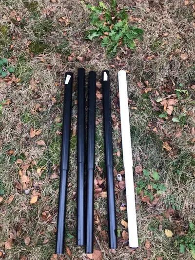 IKEA Olov Adjustable table legs (4 black, 1 white), View more