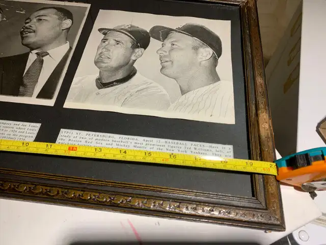 Baseball/Boxing framed photo Joe Louis / Mickey Mantle in Arts & Collectibles in City of Toronto - Image 6