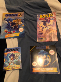 Sonic the hedgehog 2 movie sticker, comic, and poster books
