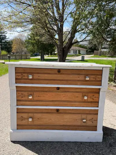 vintage solid wood dresser , View more