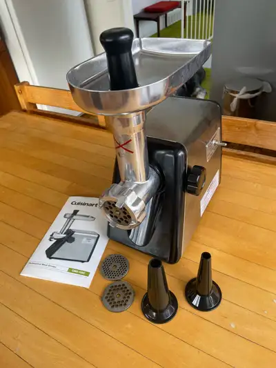 I'm offering a used Cuisinart meat grinder, perfect for creating your own custom blends and sausages...