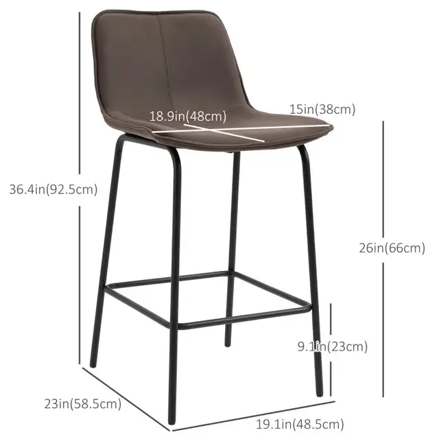 Upholstered Counter Height Bar Chair, 26" (66 cm) Kitchen Stools in Chairs & Recliners in Markham / York Region - Image 3