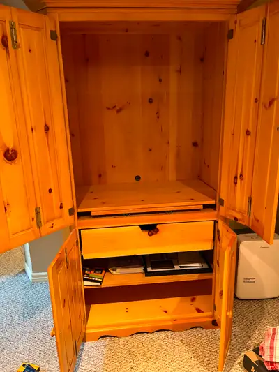 All Wood Armoire / Cabinet Mennonite made, View more