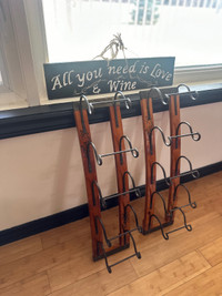 Wine Sign and rack 