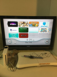 Nintendo Wii RVL-001 console, bundle, TV