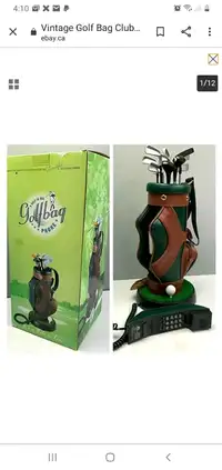 A Hole In One Golf Bag Corded Landline Phone - New in Box