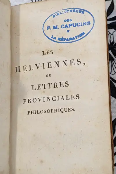 1812, Les HELVIENNES, Lettres Provinciales Philosophiques. Paris, View more