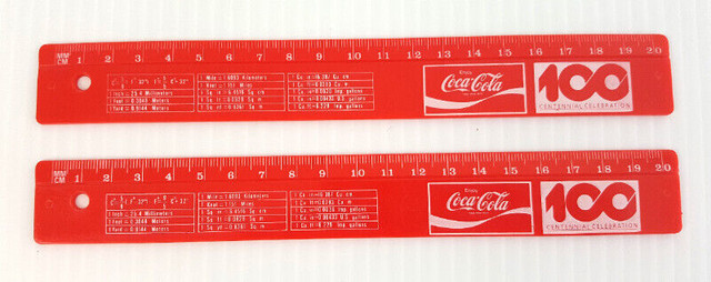 Vintage Coca-Cola 100 Centennial Celebration Rulers in Arts & Collectibles in City of Toronto